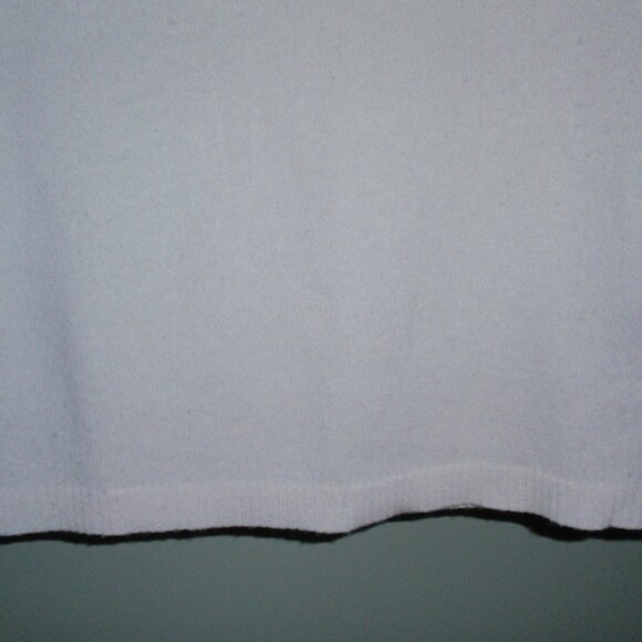 J.Crew 100% Cashmere Short Sleeve T-Shirt Women’s Ivory S White Soft Knit Tee - Picture 5 of 14